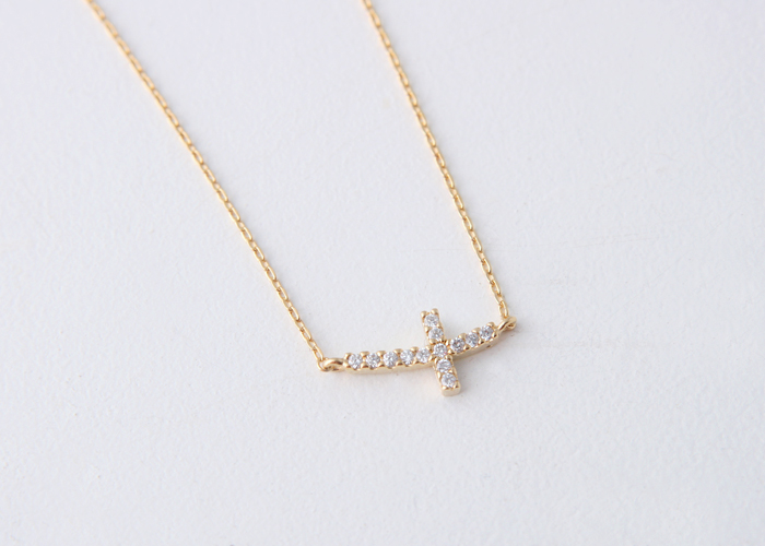 Side Cross Necklace on Tiny Gold Sideways Cross Necklace Silver Side Cross Necklace   Ebay