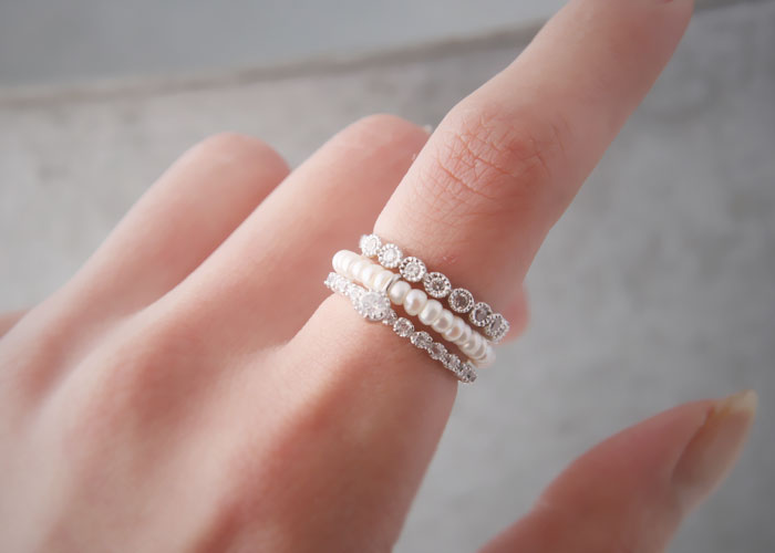 ... HANDCRAFTED JEWELRY FRESHWATER PEARL WITH CZ CHARM STACKABLE WEDDING ... HANDCRAFTED JEWELRY FRESHWATER PEARL WITH CZ CHARM STACKABLE WEDDING